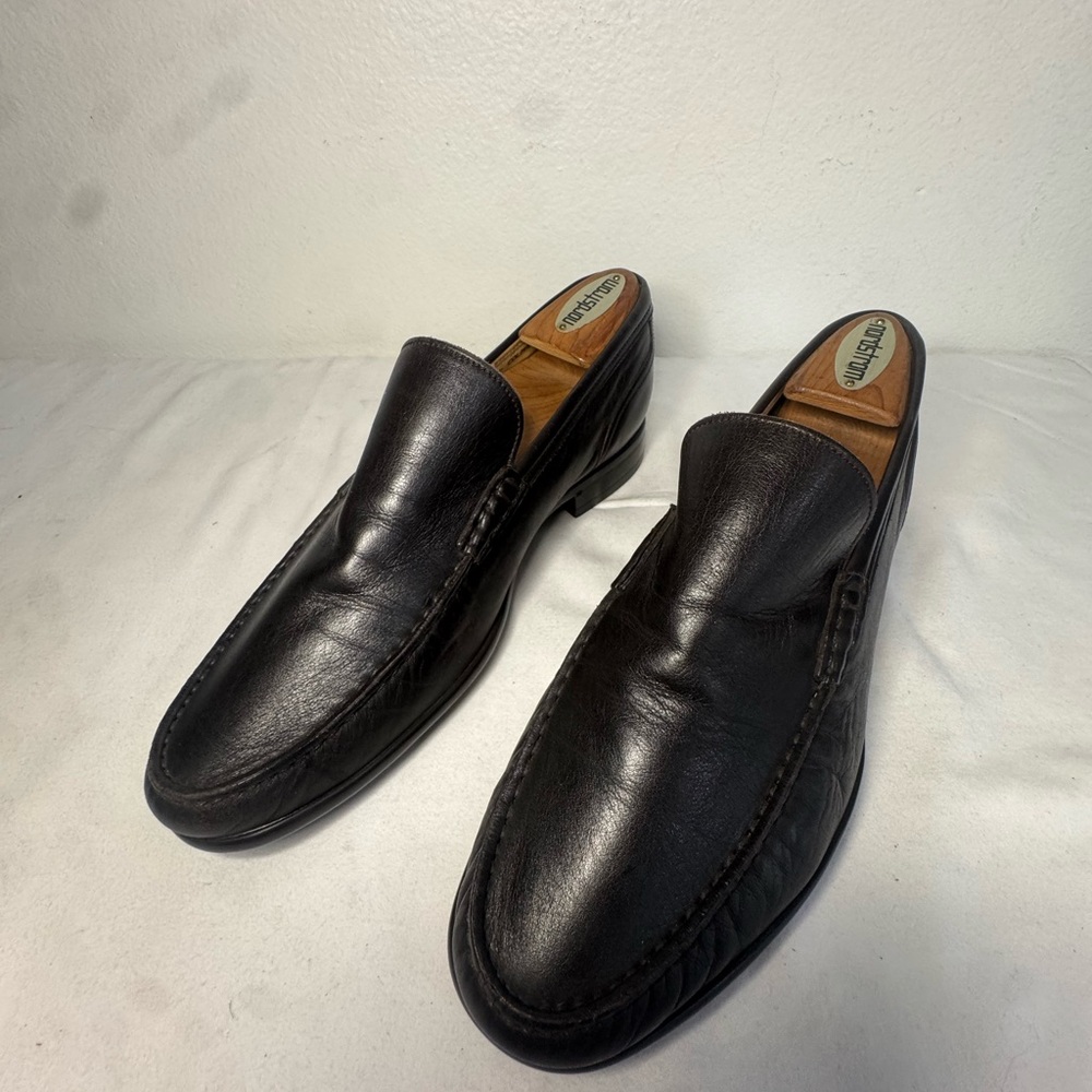Bally Men's Black Leather Loafers